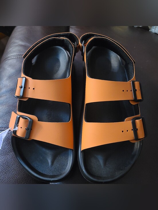 Birkenstock Shoes - Birkenstock Mogami Terra Orange Two-Strap Sandals EU 41